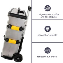 Servante d'Atelier - Acier Inoxydable - 570 x 354 x 830 mm - 167 L