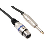 CÂBLE XLR - XLR FEMELLE vers JACK 6.35 mm - MONO - 3 m