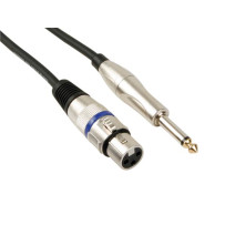 CÂBLE XLR - XLR FEMELLE vers JACK 6.35 mm - MONO - 6 m