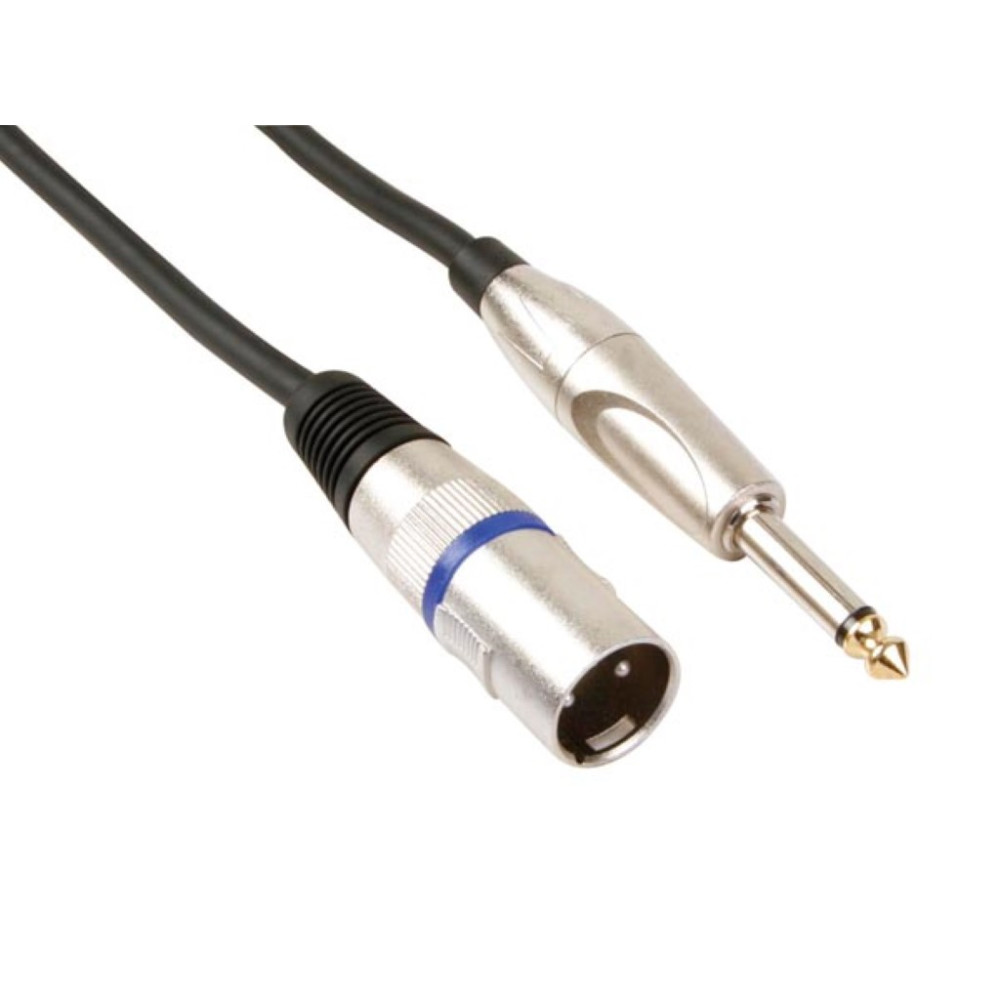 CÂBLE XLR - XLR MÂLE vers JACK 6.35 mm MÂLE - MONO - 1.5 m