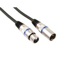 CÂBLE XLR - XLR MÂLE vers XLR FEMELLE - 1 m - NOIR