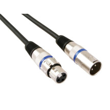 CÂBLE XLR - XLR MÂLE vers XLR FEMELLE - 3 m - NOIR