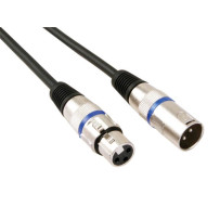 CÂBLE XLR - XLR MÂLE vers XLR FEMELLE - 3 m - NOIR