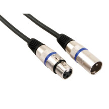 CÂBLE XLR - XLR MÂLE vers XLR FEMELLE - 6 m - NOIR