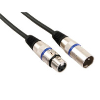 CÂBLE XLR - XLR MÂLE vers XLR FEMELLE - 6 m - NOIR
