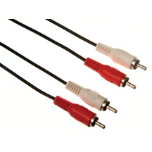 2 x FICHE AUDIO RCA VERS 2 x FICHE AUDIO RCA / DE BASE / 1.50 m / DORÉ