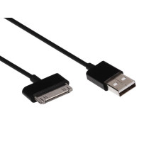 CÂBLE USB 2.0 A MÂLE VERS APPLE 30 BROCHES MÂLE - NOIR - 1 m
