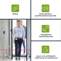Mini système de sécurité infrarouge sans fil - 7 m