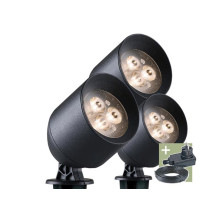 Ludeco - Laros - spot - set (3 pcs) - 12 V - 90 lm - 1 W - blanc chaud