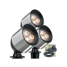 Ludeco - Joren - spot - set (3 pcs) - 12 V - 90 lm - 1 W - blanc chaud