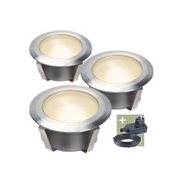 Ludeco - Olan 40 - spot à encastrer - set (3 pcs) - 12 V - 16 lm - 0.25 W - blanc chaud