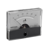 Amperemetre Analogique De Tableau 50µa Cc / 60 X 47Mm