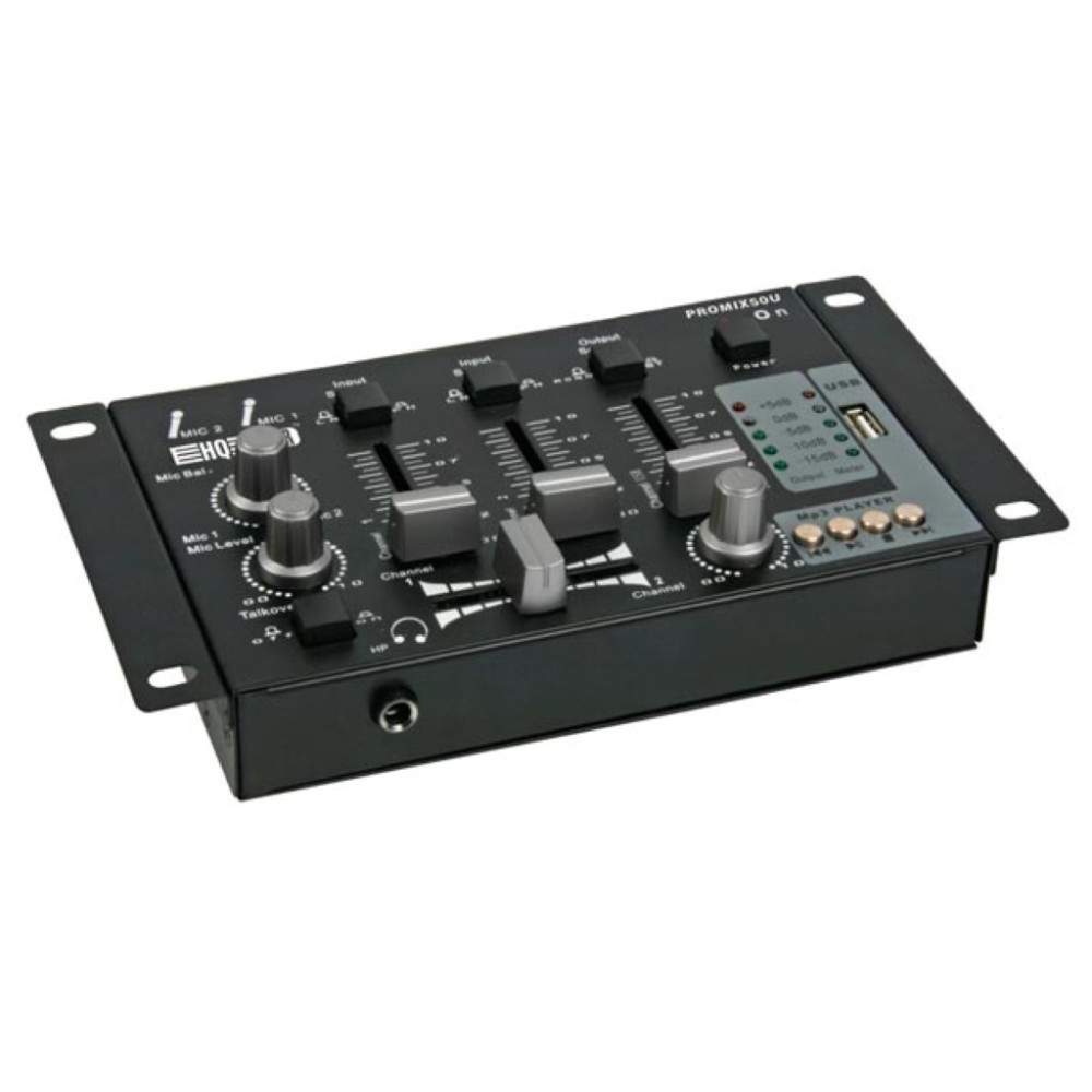 TABLE DE MIXAGE - 2 CANAUX + ENTRÉE USB