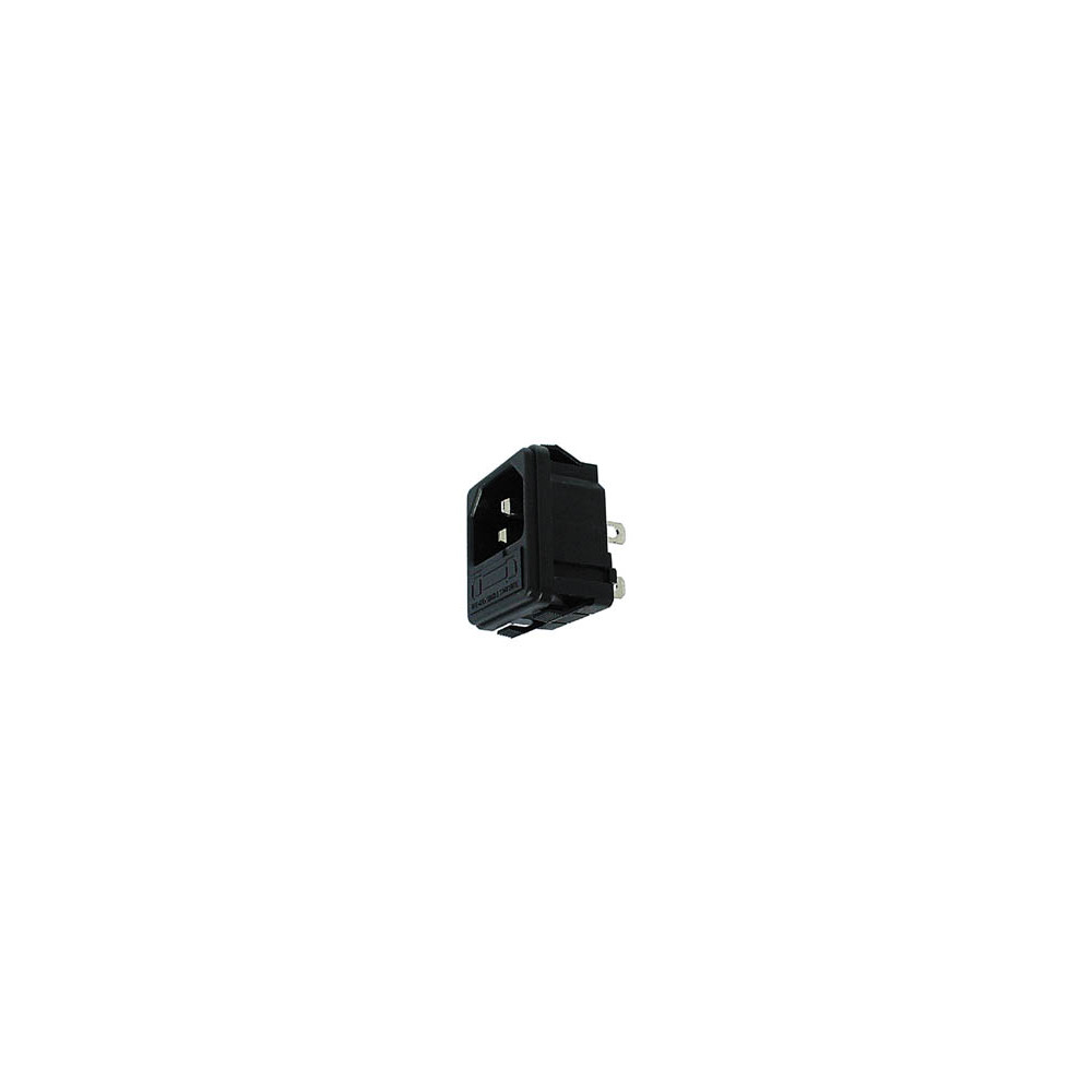 EMBASE MALE CLIPSABLE POUR CHASSIS - AVEC PORTE-FUSIBLE