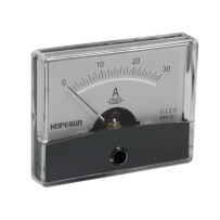 Amperemetre Analogique De Tableau 30A CC / 60 x 47mm
