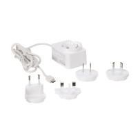 CHARGEUR UNIVERSEL AVEC CONNEXION MICRO USB - 5 VCC - 2.5 A - AVEC 4 FICHES DE VOYAGE