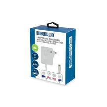 CHARGEUR UNIVERSEL AVEC CONNEXION MICRO USB - 5 VCC - 2.5 A - AVEC 4 FICHES DE VOYAGE