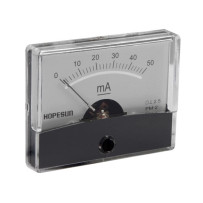 Amperemetre Analogique De Tableau 50mA CC / 60 x 47mm