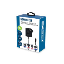 CHARGEUR COMPACT AVEC CONNEXION USB - 5 VCC - 2.5 A max. - 15 W max. - TYPE C - AVEC 4 FICHES DE VOYAGE