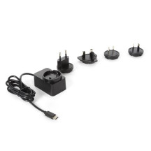 CHARGEUR COMPACT AVEC CONNEXION USB - 5 VCC - 2.5 A max. - 15 W max. - TYPE C - AVEC 4 FICHES DE VOYAGE