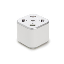 Station USB SMART avec 3 x USB + 1 x USB Fast Charge QC 3.0 + 1 x sorties Type-C - max. 9,6 A - max. 48 W - blanc