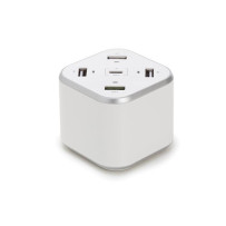 Station USB SMART avec 3 x USB + 1 x USB Fast Charge QC 3.0 + 1 x sorties Type-C - max. 9,6 A - max. 48 W - blanc