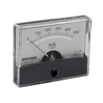 Amperemetre Analogique De Tableau 500mA CC / 60 x 47mm