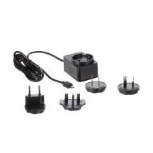CHARGEUR UNIVERSEL AVEC CONNEXION MICRO USB - 5 V - 2.5 A avec 4 fiches de voyage