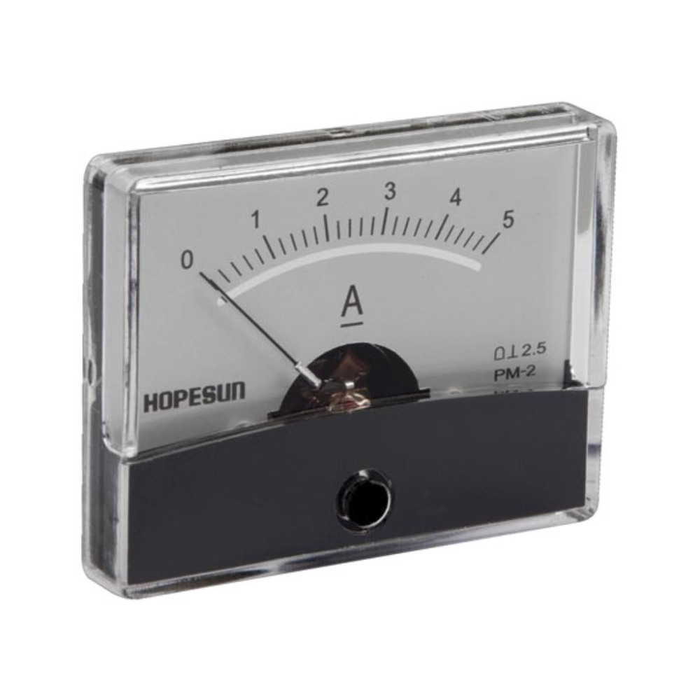 Amperemetre Analogique De Tableau 5A CC / 60 x 47mm