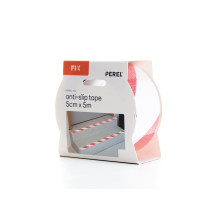 Bande antidérapante 5cm x 5m - Rouge/blanc