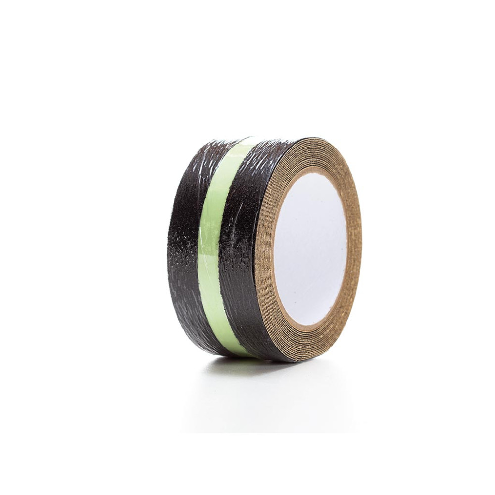 Bande antidérapante phosphorescente 5cm x 5m - Noir/vert