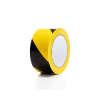 Ruban de marquage en PVC 5cm x 33m - Noir/Jaune
