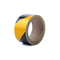 Bande réfléchissante 5cm x 10m - Noir/Jaune