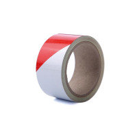 Adhésif réfléchissant 5cm x 10m - Rouge/Blanc