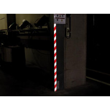 Adhésif réfléchissant 5cm x 10m - Rouge/Blanc