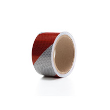 Adhésif réfléchissant en nid d'abeille 5cm x 5m - Rouge/Blanc