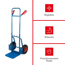 Diable télescopique - charge max. 150 kg