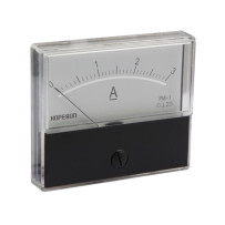 Amperemetre Analogique De Tableau 3A CC / 70 x 60mm