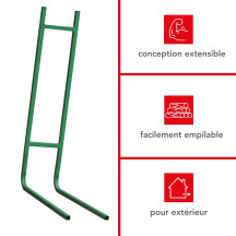 RANGE-BÛCHES - CHARGE MAX. 80 kg - 120 x 20 x 90 cm