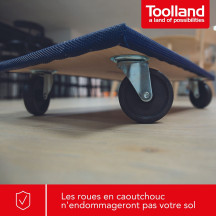 SUPPORT ROULANT POUR MEUBLES - RECTANGULAIRE - 650 x 400 mm - CHARGE MAX. 400 kg