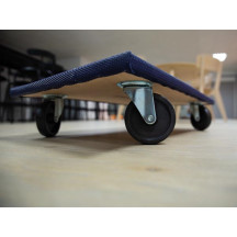 SUPPORT ROULANT POUR MEUBLES - RECTANGULAIRE - 650 x 400 mm - CHARGE MAX. 400 kg