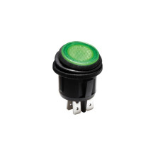 INTERRUPTEUR À BASCULE ILLUMINÉ - VERT - 2P DPST / ON-OFF, 12V