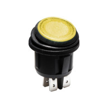 INTERRUPTEUR À BASCULE ILLUMINÉ - LED ORANGE 12 V - 2P DPST / ON-OFF
