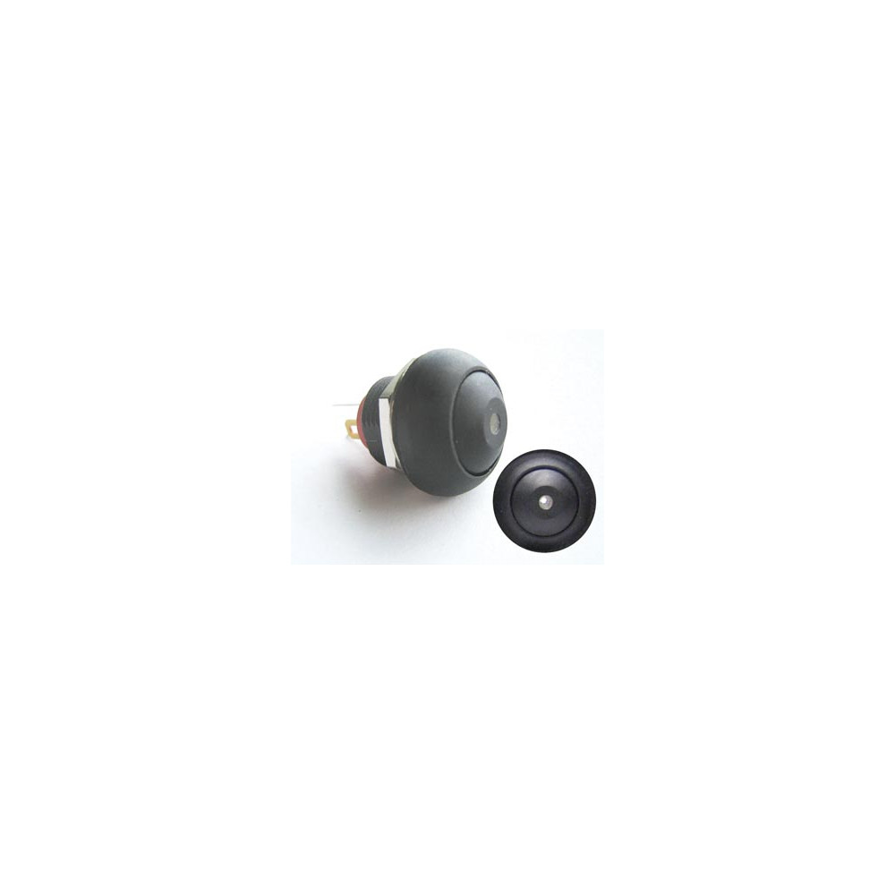 BOUTON-POUSSOIR MINIATURE UNIPOLAIRE À LED BLANCHE OFF-(ON)