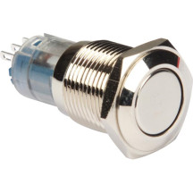BOUTON-POUSSOIR ROND MÉTALLIQUE SPDT 1NO 1NC