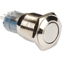 BOUTON-POUSSOIR ROND MÉTALLIQUE SPDT 1NO 1NC