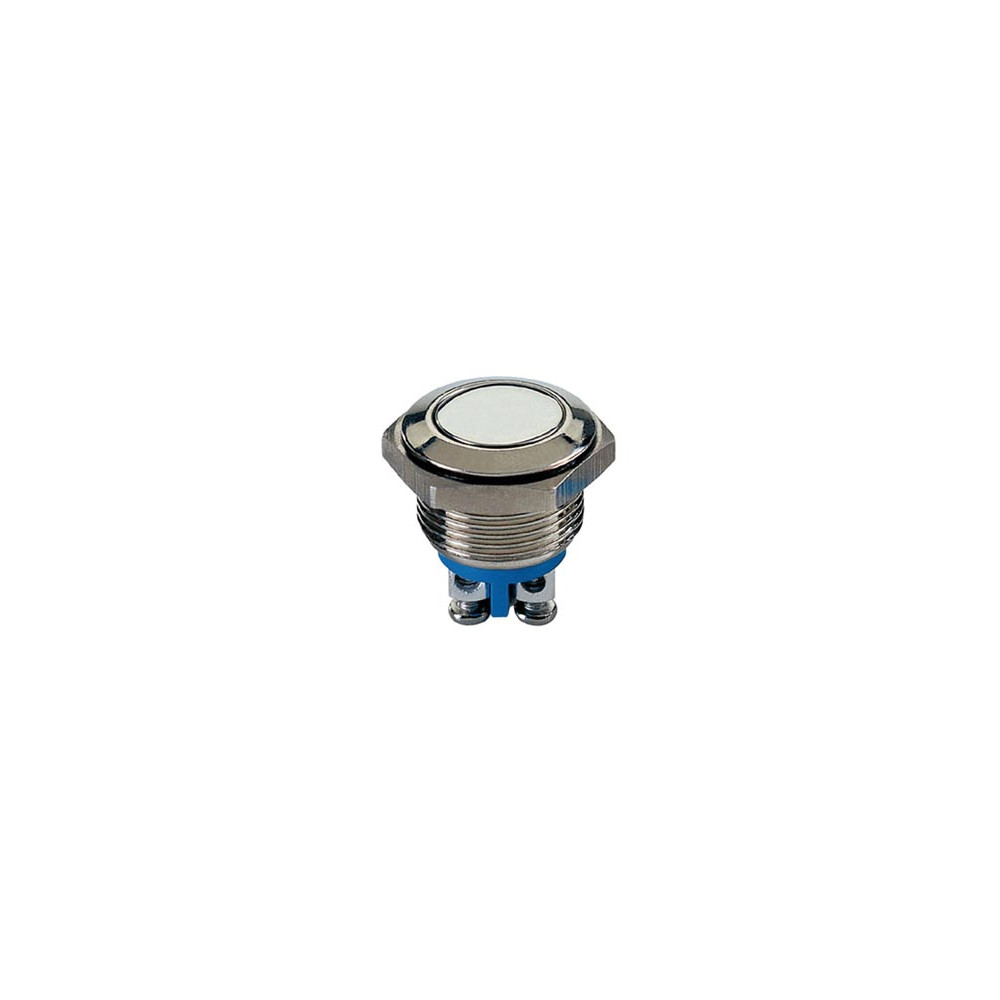 BOUTON-POUSSOIR PLAT EN ACIER INOXYDABLE SPST 1NO