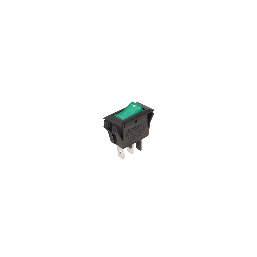 INTERRUPTEUR DE PUISSANCE A BASCULE 10A-250V SPST ON-OFF - AVEC TEMOIN NEON VERT