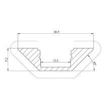 ALU-CORNER - PROFILÉ EN ALUMINIUM POUR RUBAN LED - PROFILÉ ANGULAIRE - ALUMINIUM ANODISÉ - ARGENT - 2 m