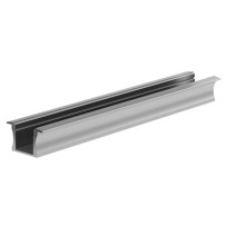 Profilé LED encastré slimline 15 mm, anodisé en argent, en aluminium - 3 mètres